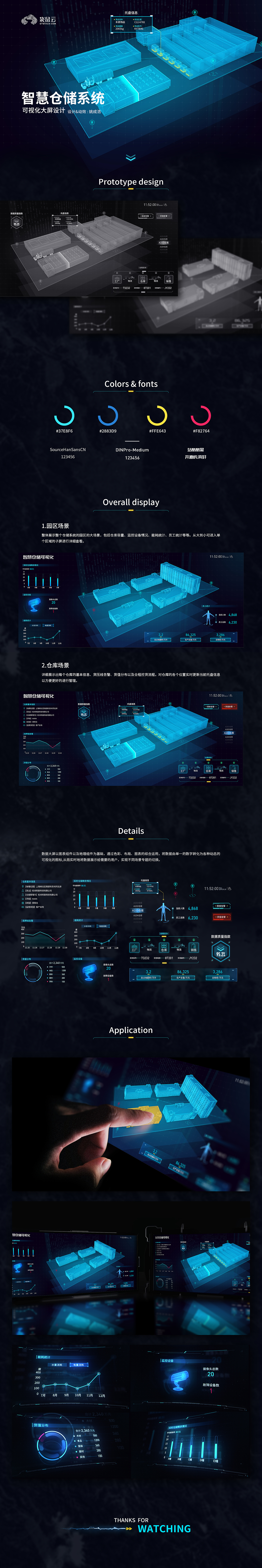 数据可视化大屏-智慧仓储系统（图ZMTQyMDk5NDY0） - 软件界面 - 站酷设计师姚成浩原创素材 - 站酷ZCOOL