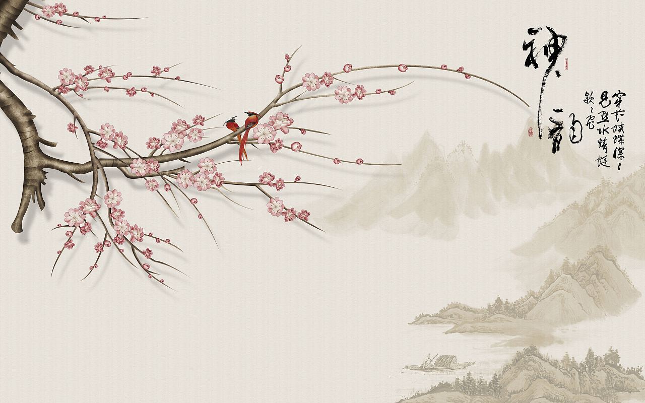 纱画、文创卷帘图案-花鸟（图ZMjg0NTU4MTI4） - 图案 - 站酷设计师裕隆家居原创素材 - 站酷ZCOOL