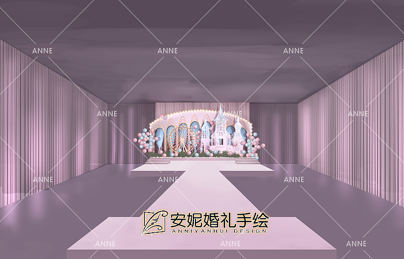 安妮婚礼手绘 | 游乐