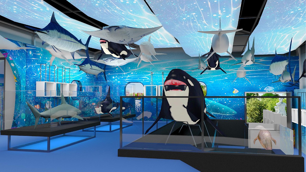 海洋生物标本展陈空间设计