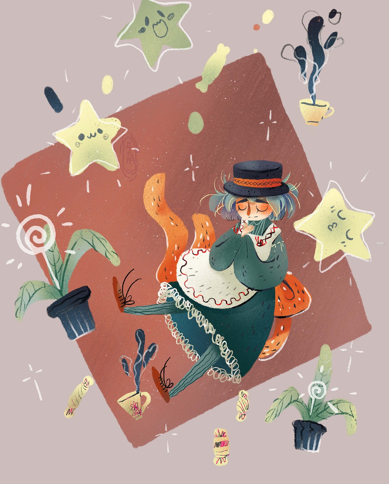 2021年重新开始，加油吧（图ZMjM4ODY2MDg0） - 儿童插画 - 站酷设计师午南的南瓜田原创素材 - 站酷ZCOOL