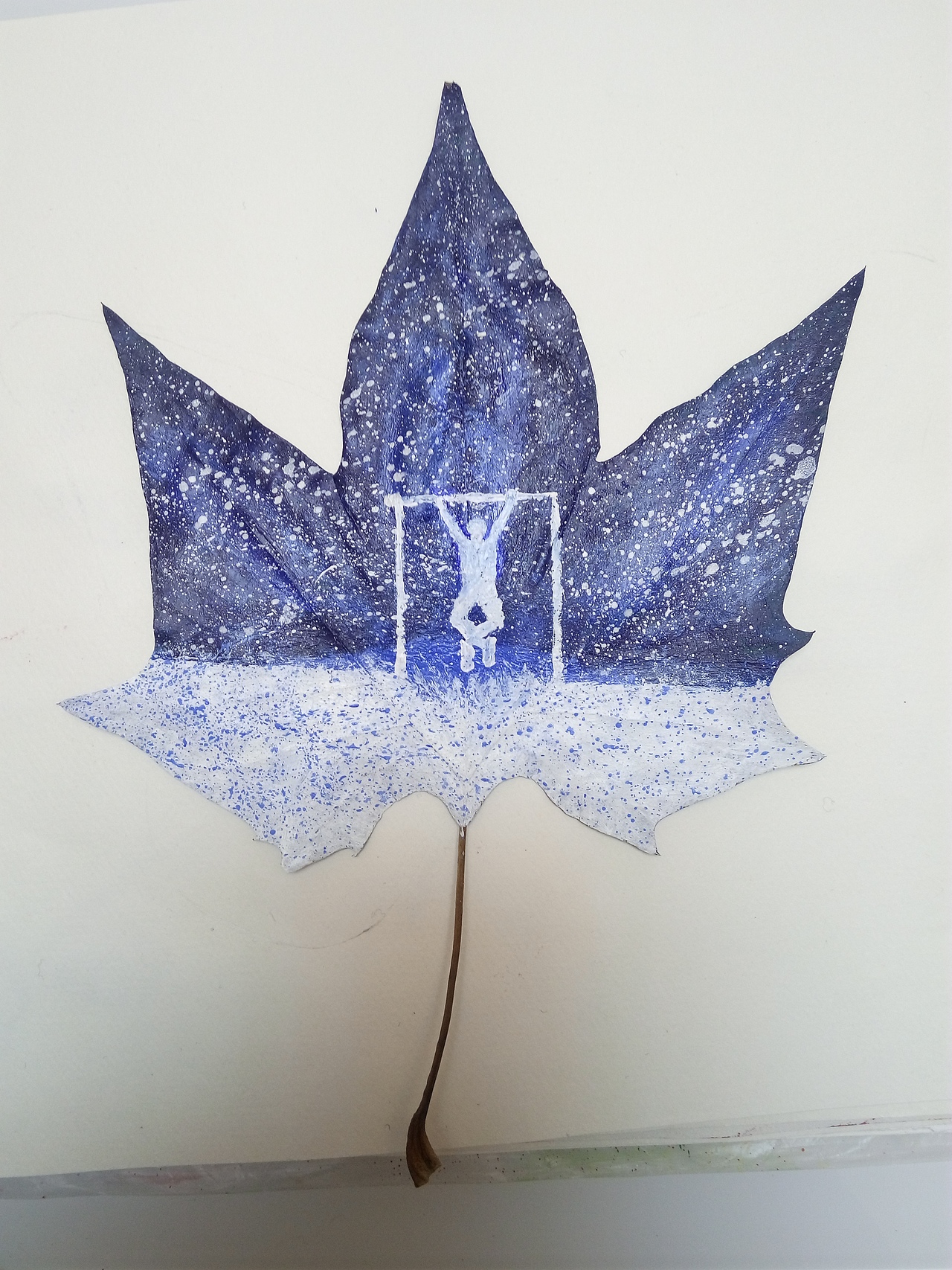 树叶上画画（图ZNjY4NDExOTI=） - 其他手工艺 - 站酷设计师007小丑先生原创素材 - 站酷ZCOOL