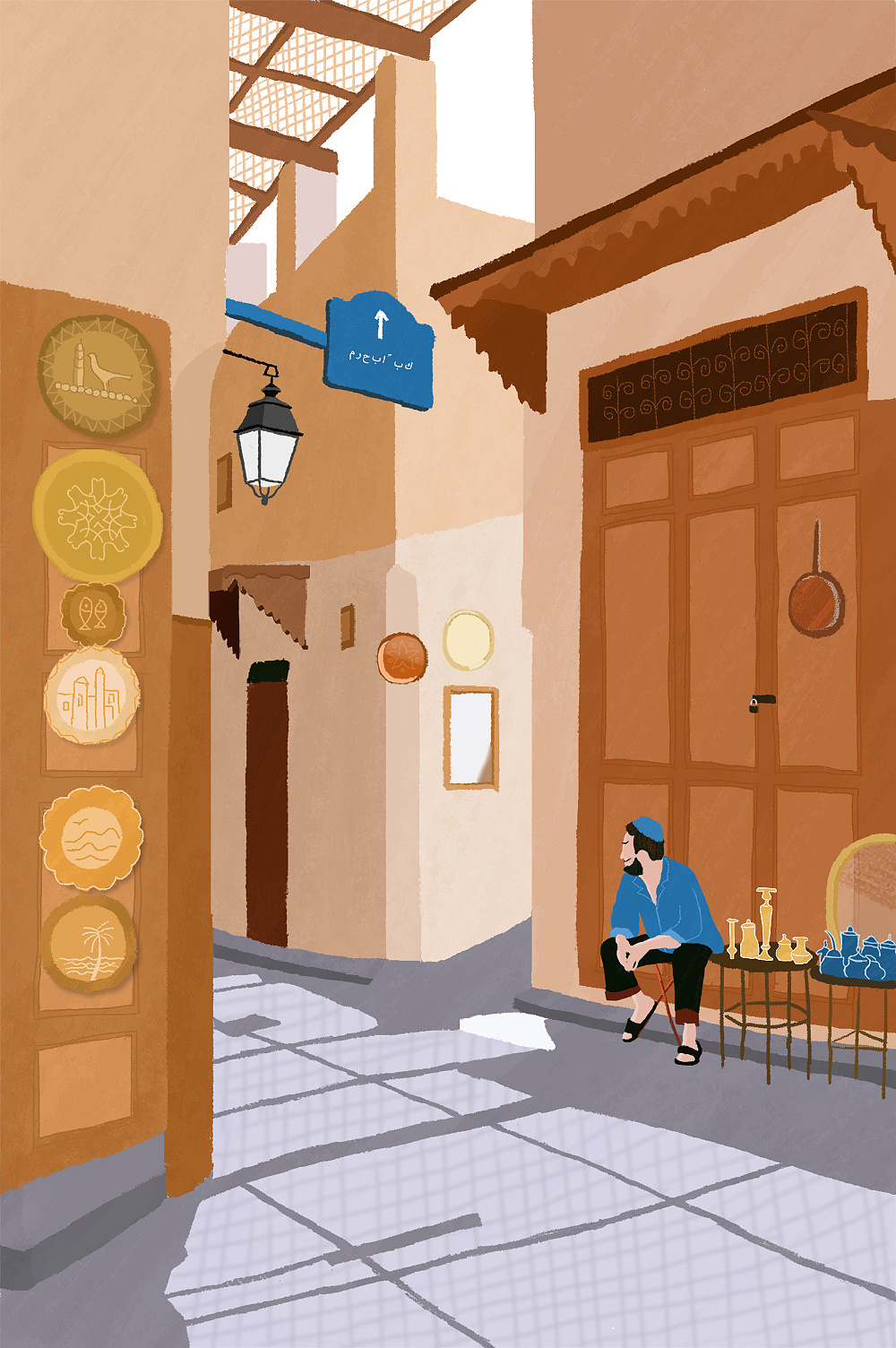 最近画过的摩洛哥旅行插画合集【一】