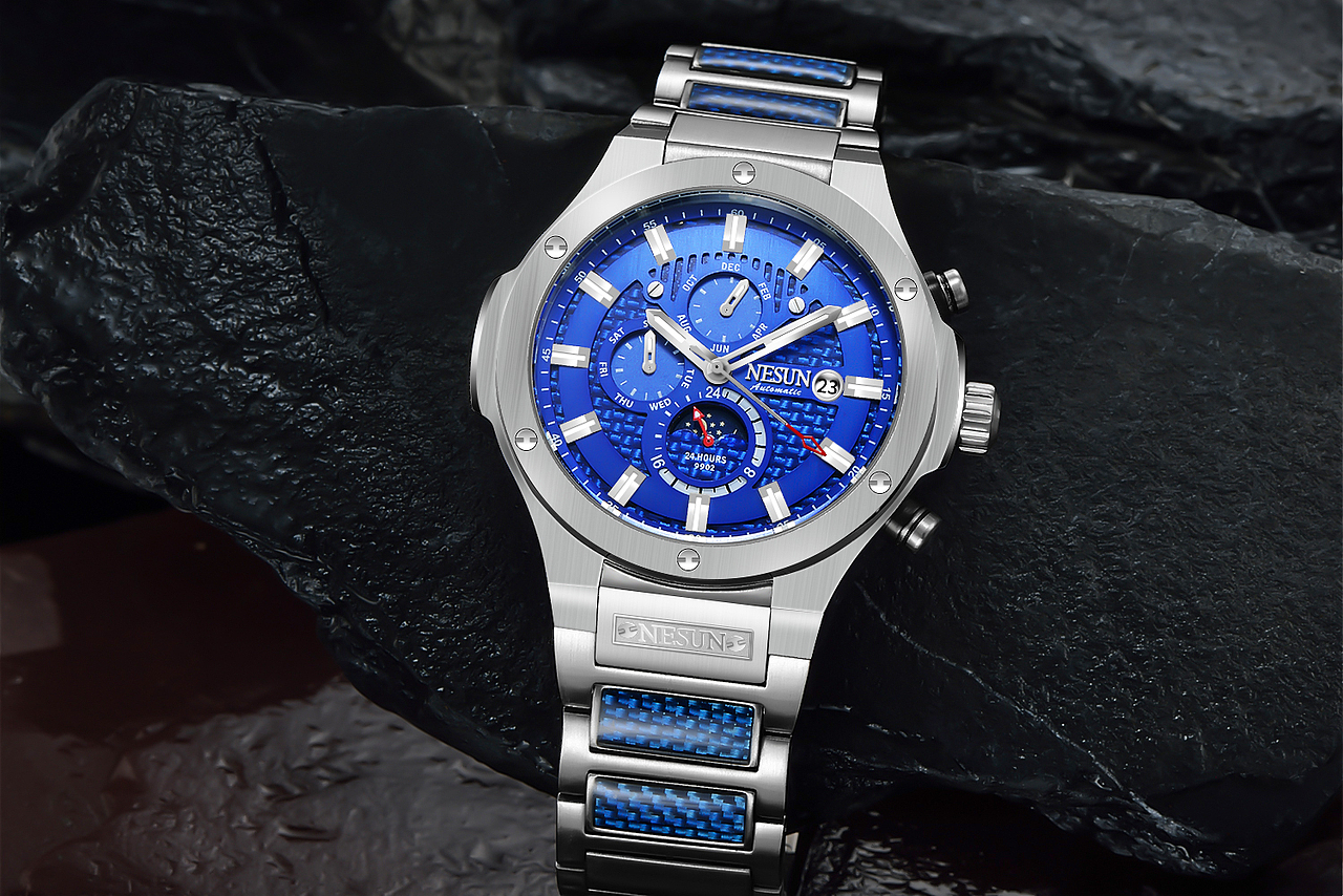 手表摄影/NESUN尼尚手表男士机械表全自动夜光防水男表