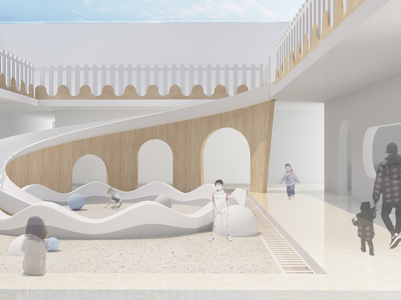 幼儿园中庭概念