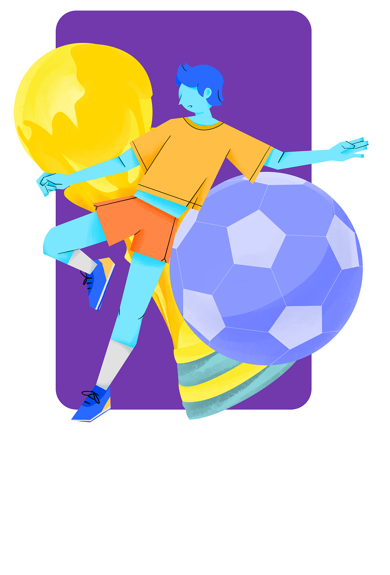 运动员女孩插画