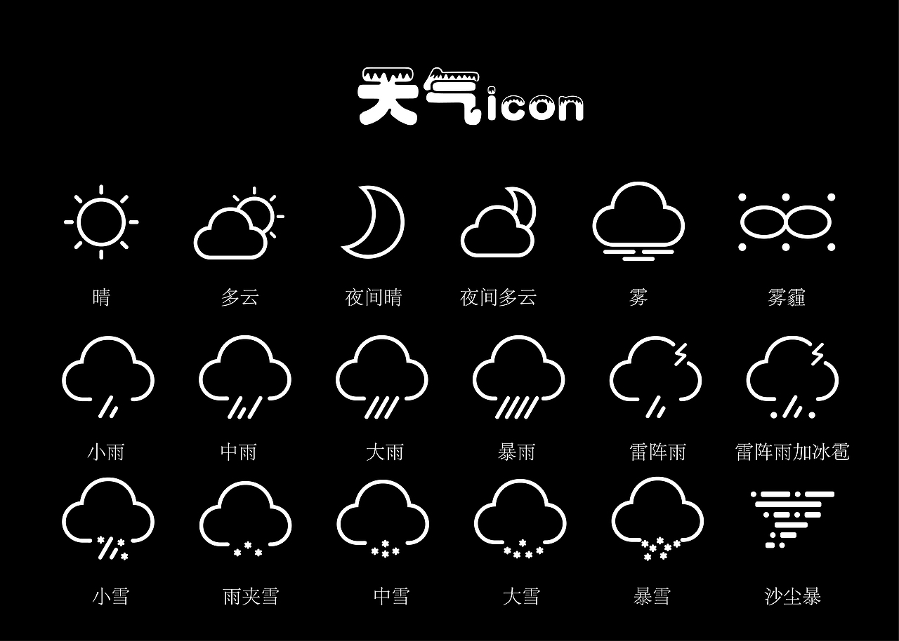 天气icon（图ZMjAyNTU0MTI4） - 图标 - 站酷设计师阿飞0903原创素材 - 站酷ZCOOL