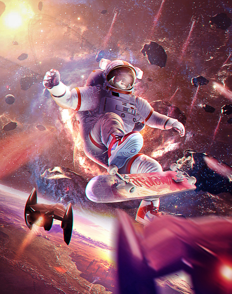 合成练习—科技质感宇航员