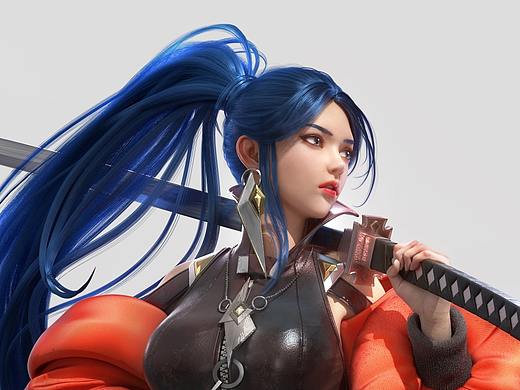 【CG高模】依古奈斯五期美型班-学员富富同学的刀剑女