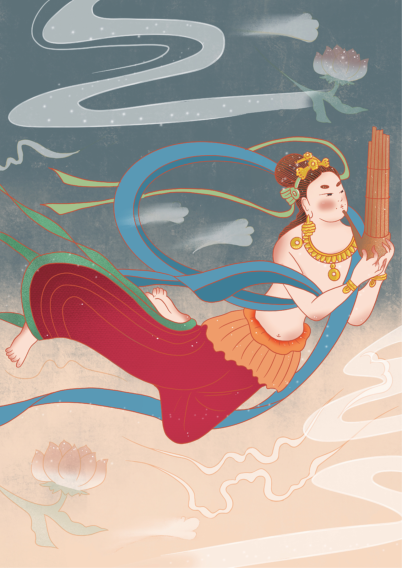 飞天系列主题插画设计