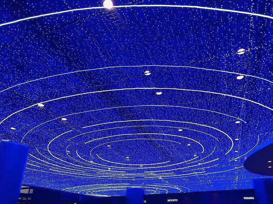 上海幕明天幕亮化广场商业街道顶部灯光装饰亮化