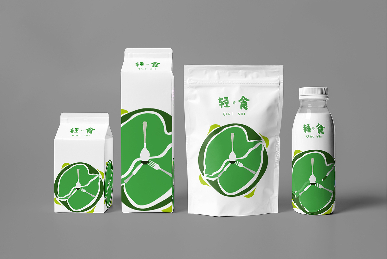 【平面设计】一份“轻（时）食”品牌logo包装设计（图ZMjc1MDQ4MDYw） - Logo - 站酷设计师零晓禾原创素材 - 站酷ZCOOL