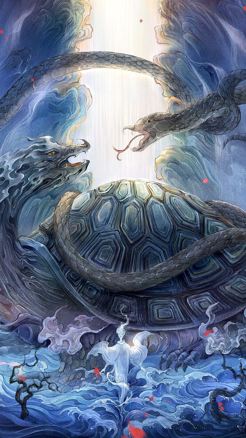 四象·玄武（图ZMzMwODgwMDY0） - 艺术插画 - 站酷设计师哗哗huahua哗哗原创素材 - 站酷ZCOOL