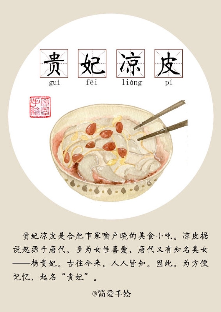 【纸上的美食】行走在合肥，合肥，合肥（图ZNTM3NjY5NDQ=） - 商业插画 - 站酷设计师简爱手绘原创素材 - 站酷ZCOOL