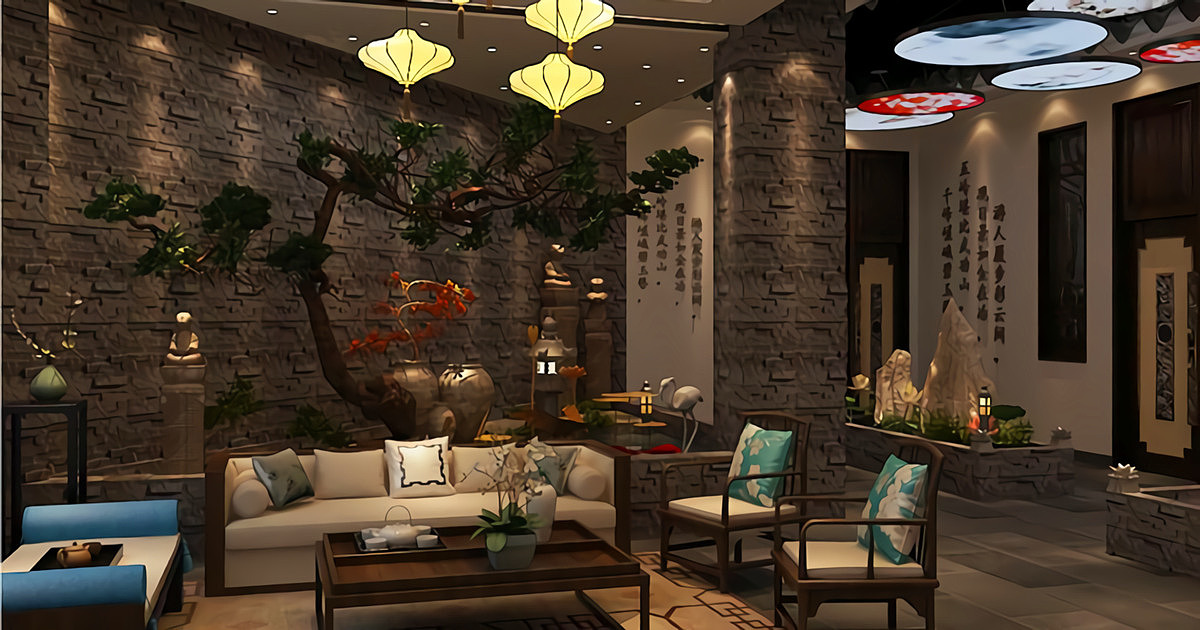 郑州芦溪宴中餐厅装修公司设计案例（图ZMjQ3ODIwNDEy） - 酒店餐饮设计 - 站酷设计师金博大装饰原创素材 - 站酷ZCOOL