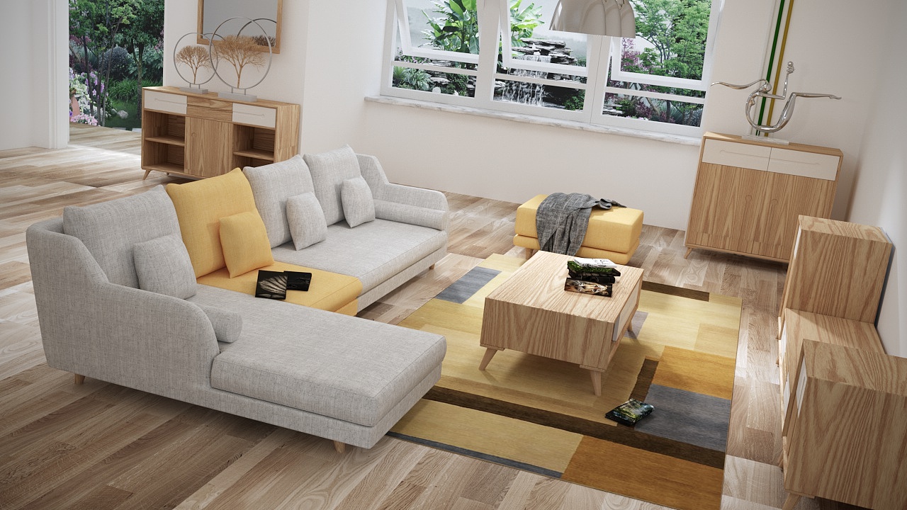 用c4d进行的室内家具建模渲染学习用