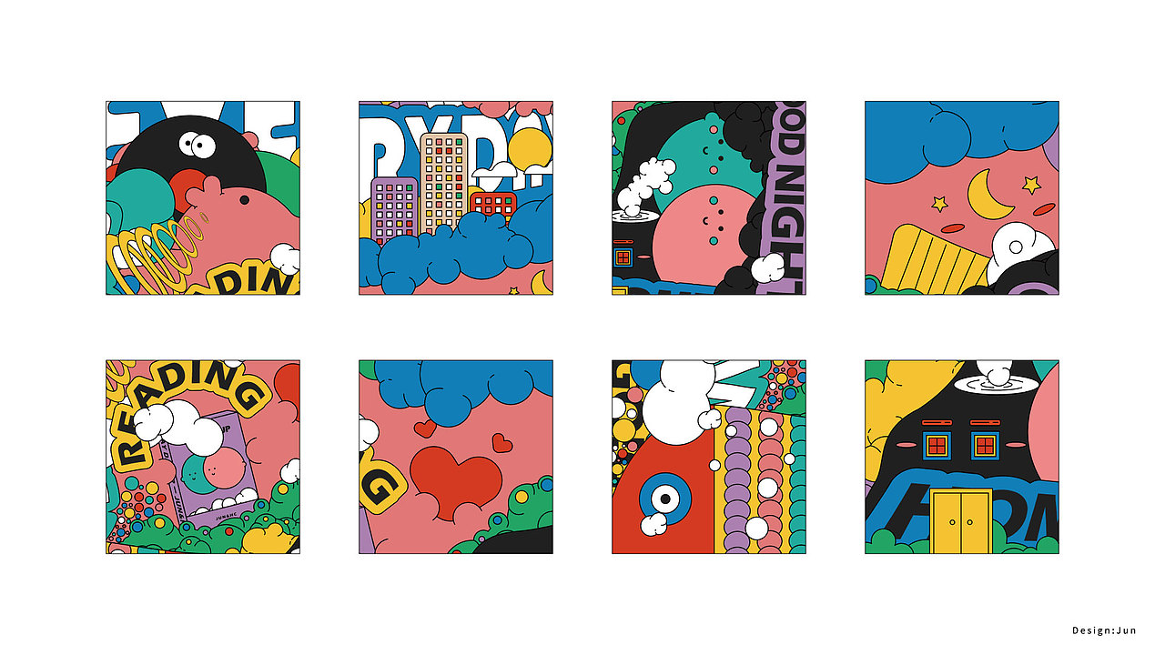 PIG PIG PIG & EVERYDAY（图ZMTQ5OTk4Mjg0） - 新锐潮流插画 - 站酷设计师Jun_陈俊贤原创素材 - 站酷ZCOOL