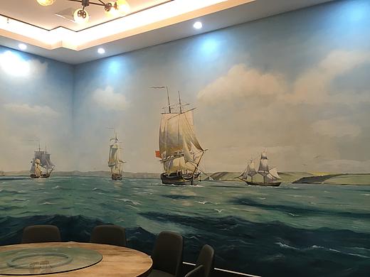 手绘海景 