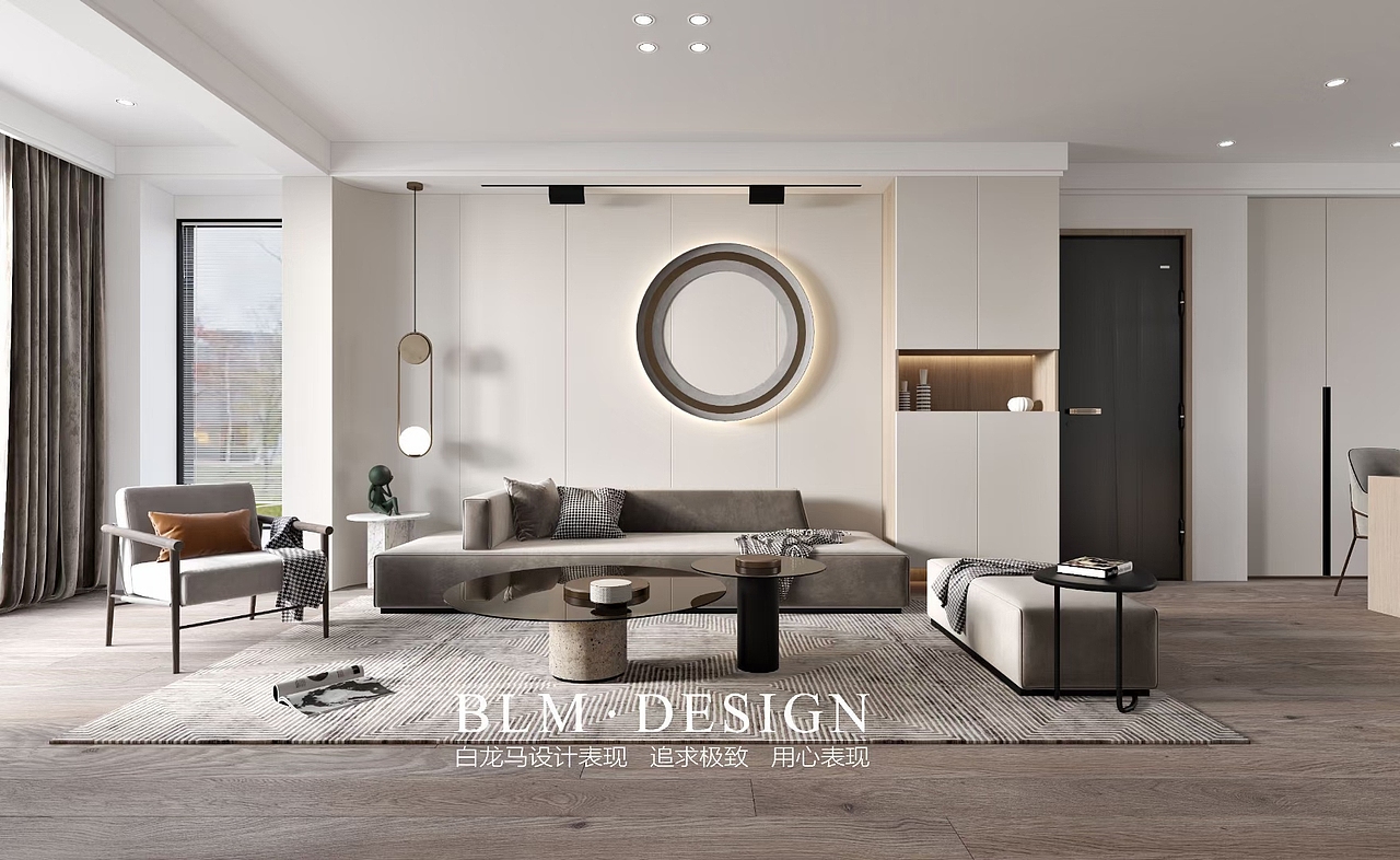 现代客餐厅——白龙马效果图