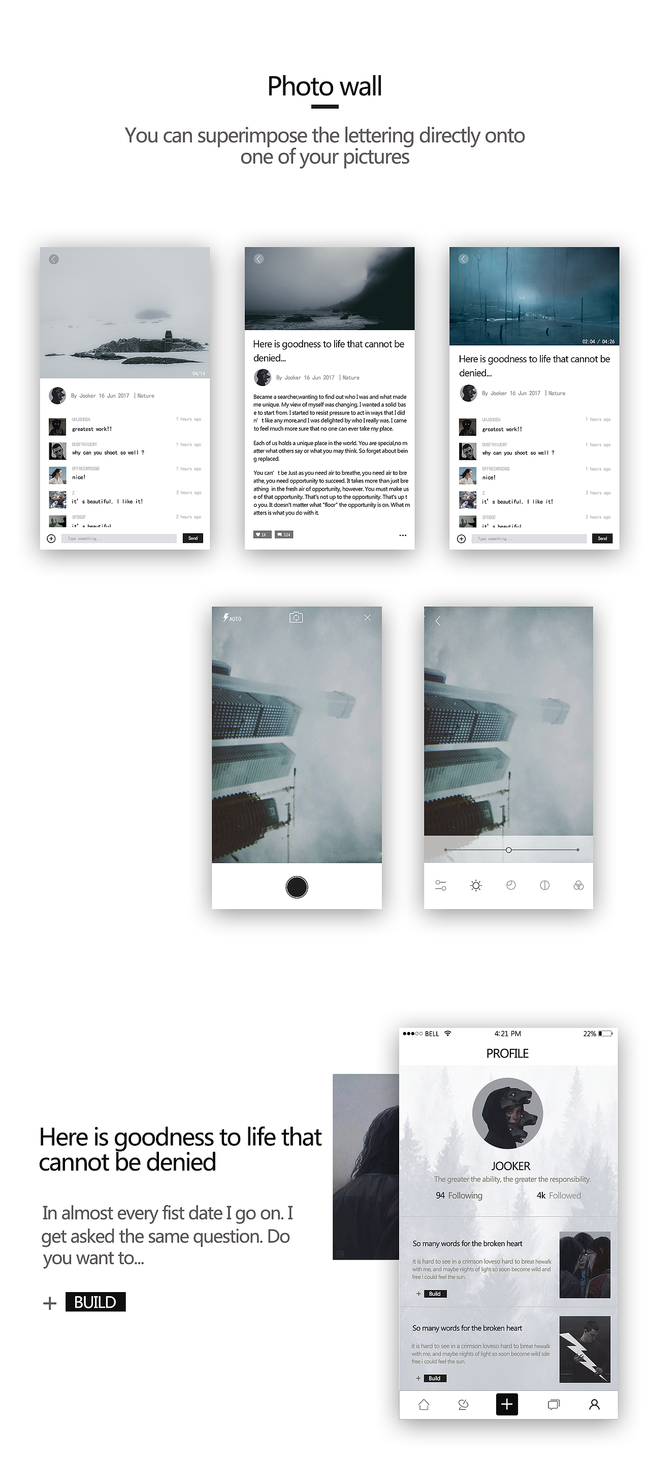 照片分享类app界面