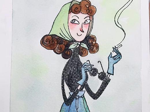 一个酷酷的女生（个人主页-ZNDAwNDc0MDA=） - 儿童插画 - 站酷设计师叶木子原创素材 - 站酷ZCOOL