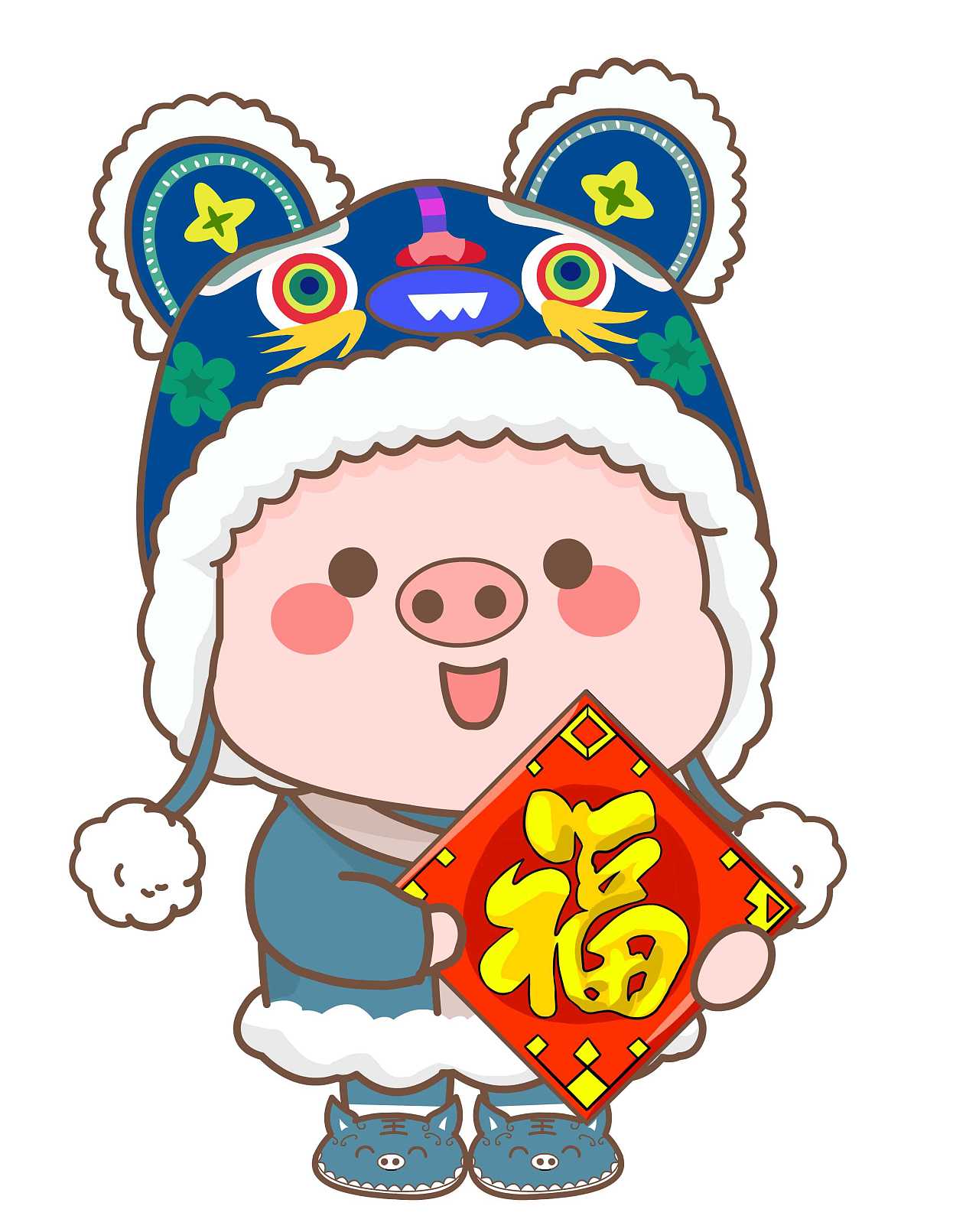 傻猪猪2021牛年新年壁纸头像