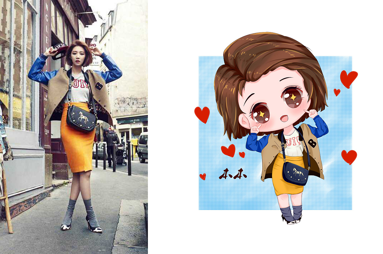 真人转q练习,小姐姐|动漫|单幅漫画|a哈juju - 原创作品 - 站酷