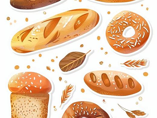 面包🥖系列贴纸+原创