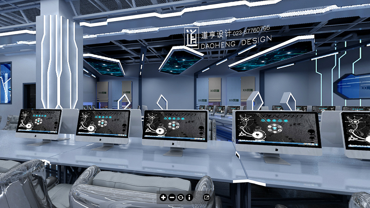 网咖装修设计案例|空间|室内设计|音乐餐厅装修设计 - 原创作品