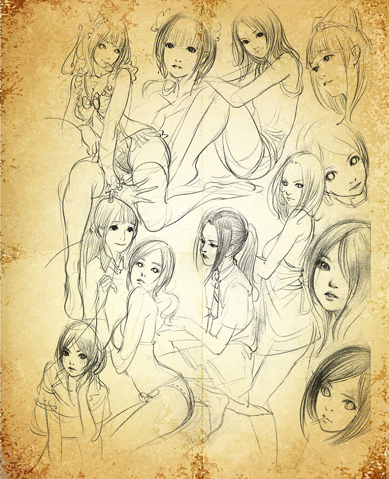 画画的春哥：念书时未进化完全的课堂乱涂（三）（图ZNDI5NDI2NTI=） - 创作习作 - 站酷设计师画画的春哥原创素材 - 站酷ZCOOL