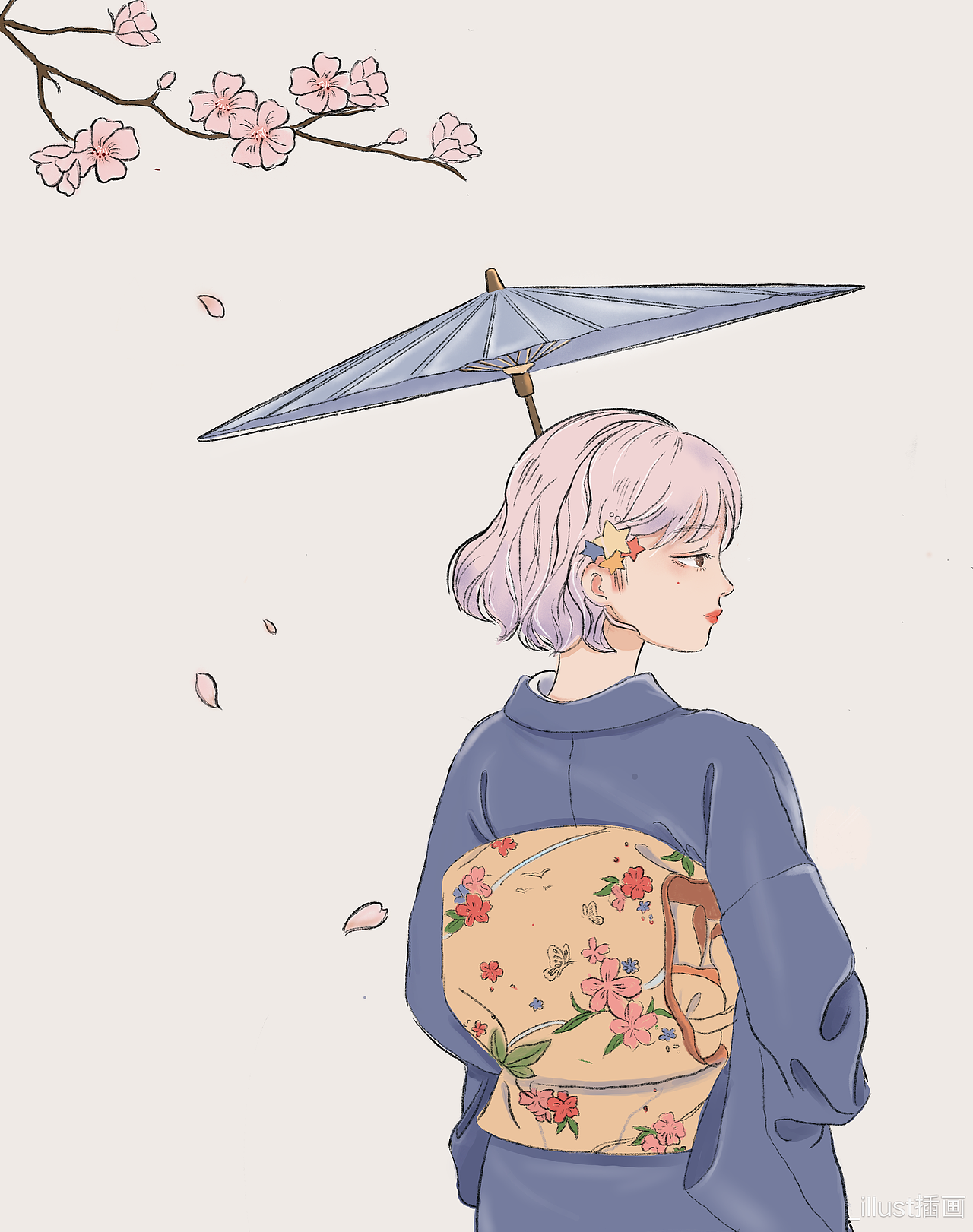 樱花和服（图ZMTYwNjk4Njky） - 创作习作 - 站酷设计师可乐无糖加点冰原创素材 - 站酷ZCOOL