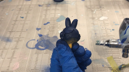 人物头雕喷漆上色