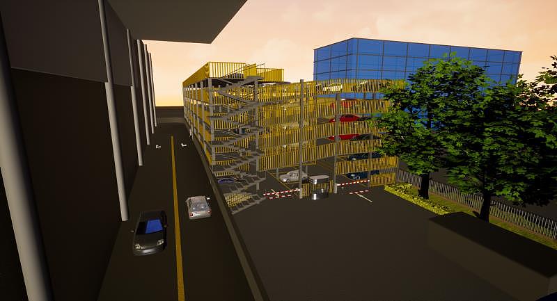 机械车库效果图