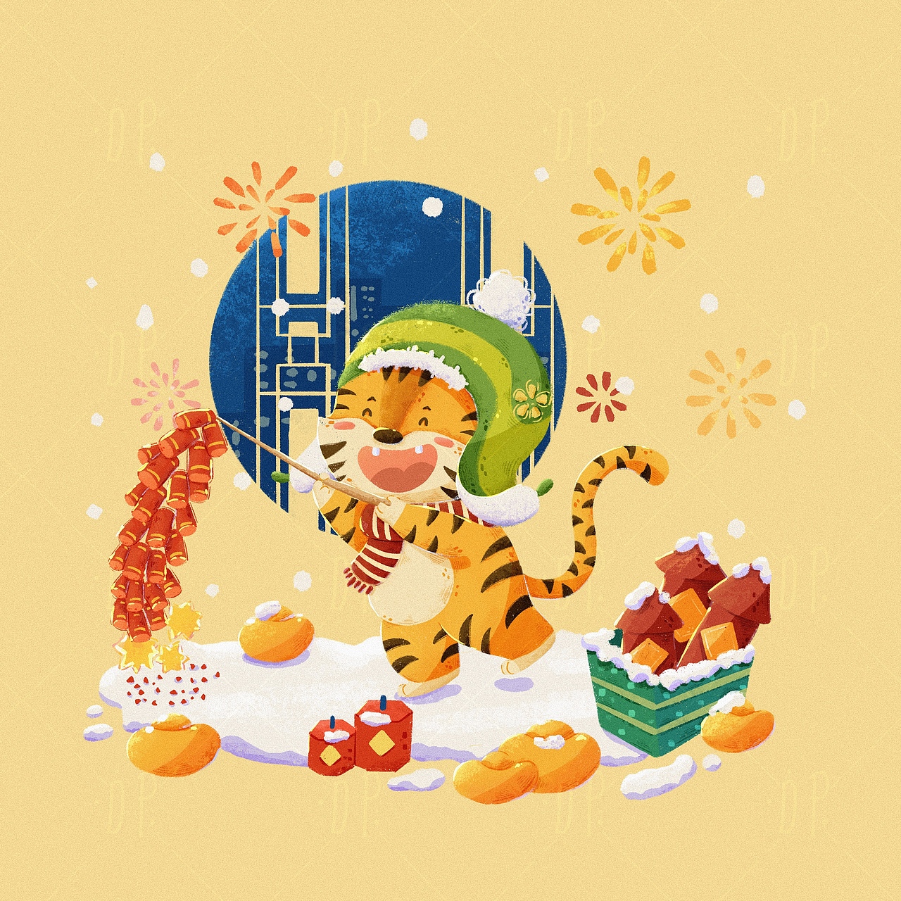 虎年插画5-8（图ZMjc5Njc0ODk2） - 儿童插画 - 站酷设计师DP大潘原创素材 - 站酷ZCOOL