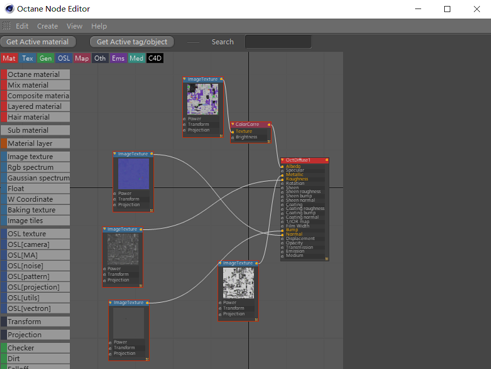 导出各通道贴图后非常方便,只需要一个材质球