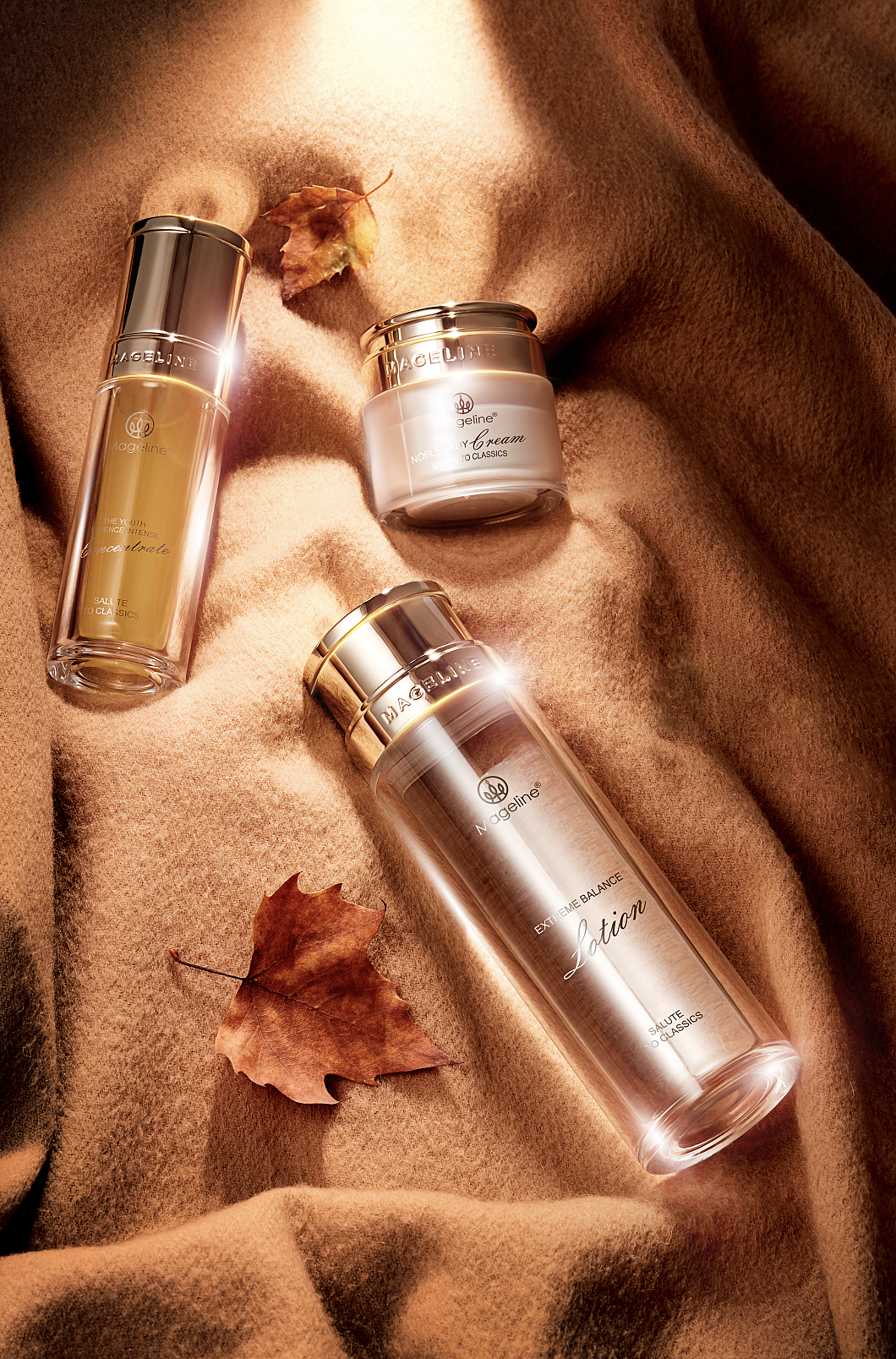 MAGELINE | 冬日暖阳 | 精华、平衡水、贵妇膏（图ZMjQxNTc2MTQ4） - 产品摄影 - 站酷设计师愚人斌原创素材 - 站酷ZCOOL