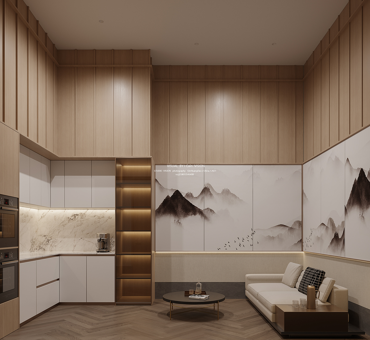 INITIAL-STUDIO 新中式别墅表现 2021年收官之作（图ZMjg0MDM5OTQw） - 家装设计 - 站酷设计师梵舍视觉原创素材 - 站酷ZCOOL