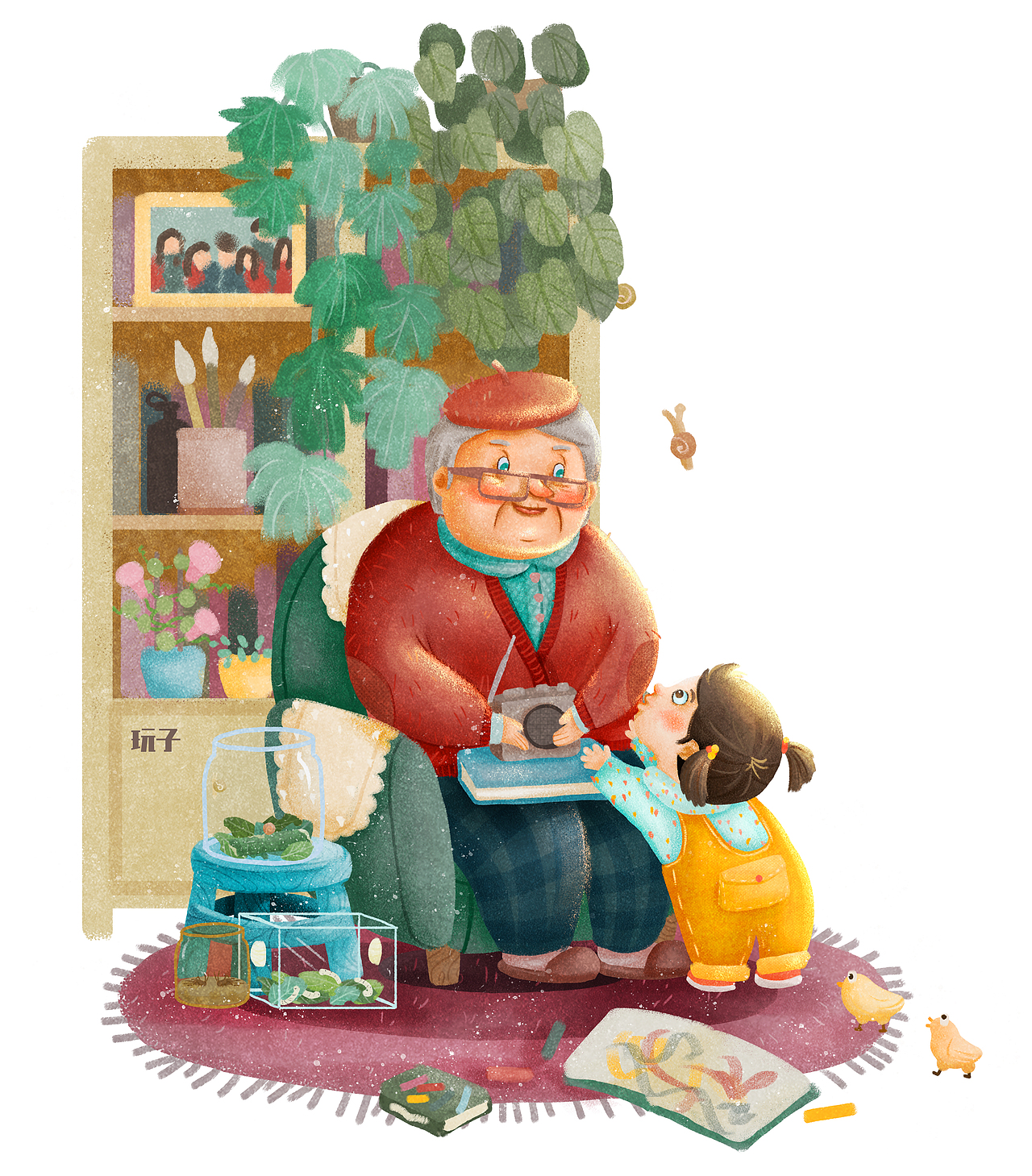 记忆里的童年|插画|儿童插画|玩子慢吞吞_原创作品-站酷zcool