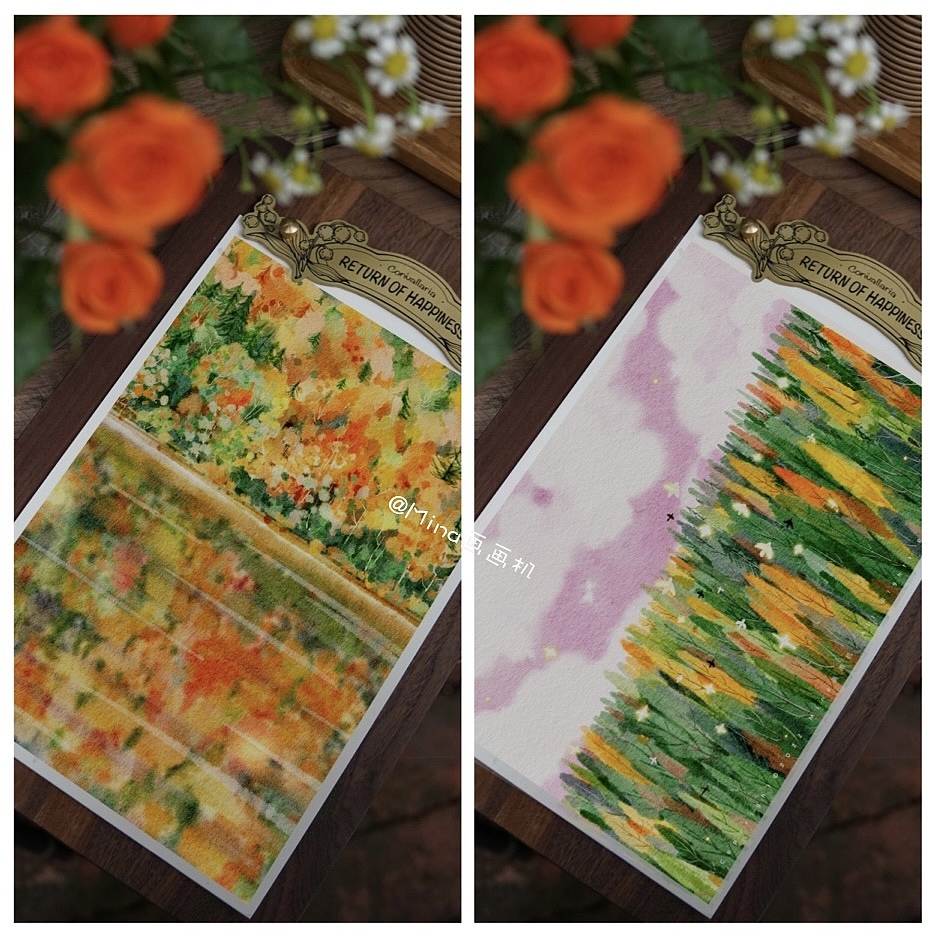 Ipad/Procreate仿水彩秋景四图