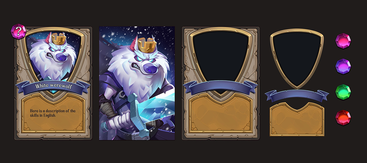 2年前画的一些卡牌,最近有空画个卡牌边框裱起来(非商用)