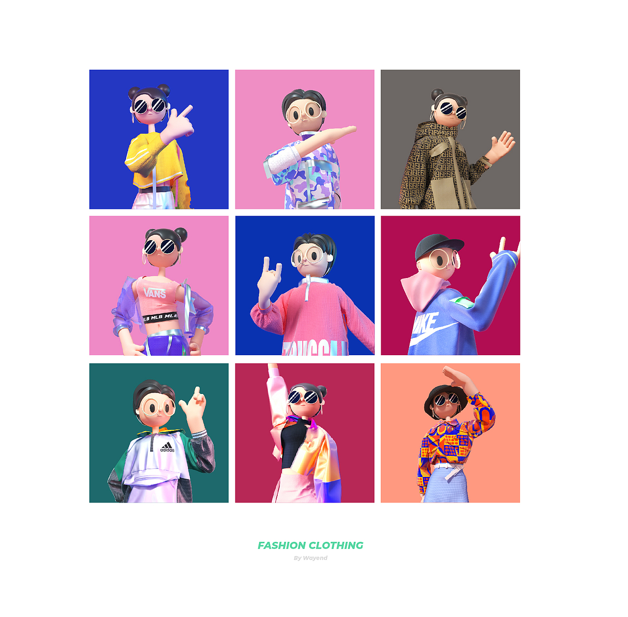 潮流穿搭×Fashion Clothing Exercise（图ZMjI0MDkwODgw） - 人物/生物 - 站酷设计师wayend7原创素材 - 站酷ZCOOL