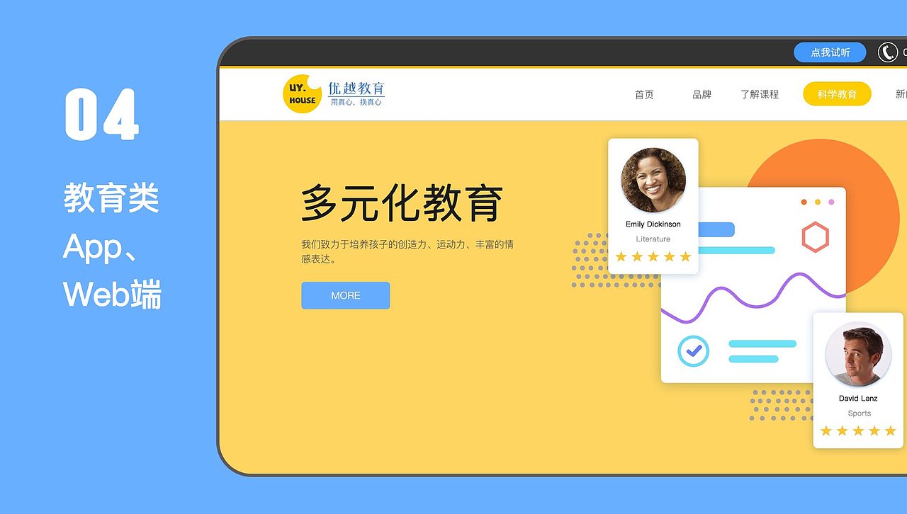 教育类web、app（图ZMjMzMjgxMDM2） - 企业官网 - 站酷设计师艺_Emily原创素材 - 站酷ZCOOL