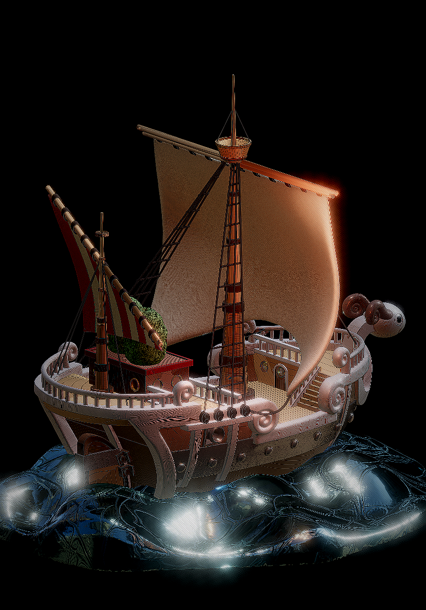 海贼王-黄金梅利号（图ZMzYwNTQwNDY0） - 机械/交通 - 站酷设计师11路公交站原创素材 - 站酷ZCOOL