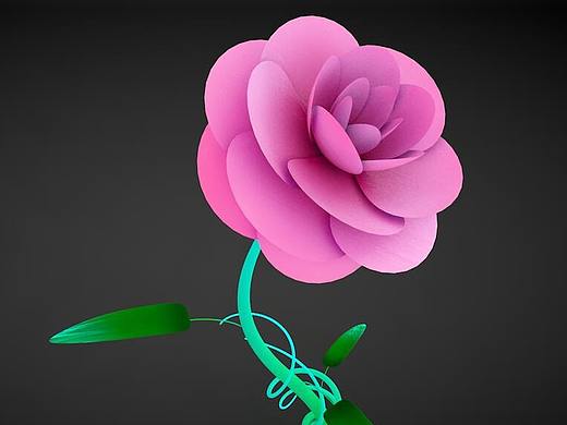 c4d做的花朵生长动画