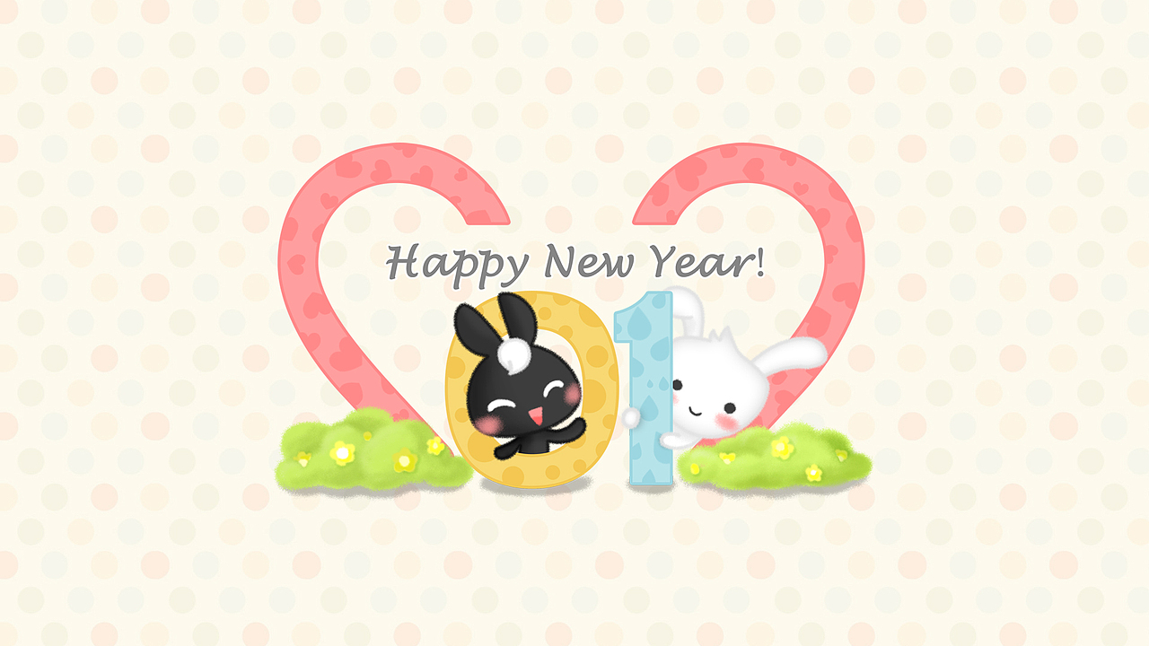 【黑妮兔】动态表情第一波32枚 2012年1月日历表情+壁纸+输入法皮肤（图ZNDY5MjE0NA==） - 网络表情 - 站酷设计师serenity原创素材 - 站酷ZCOOL