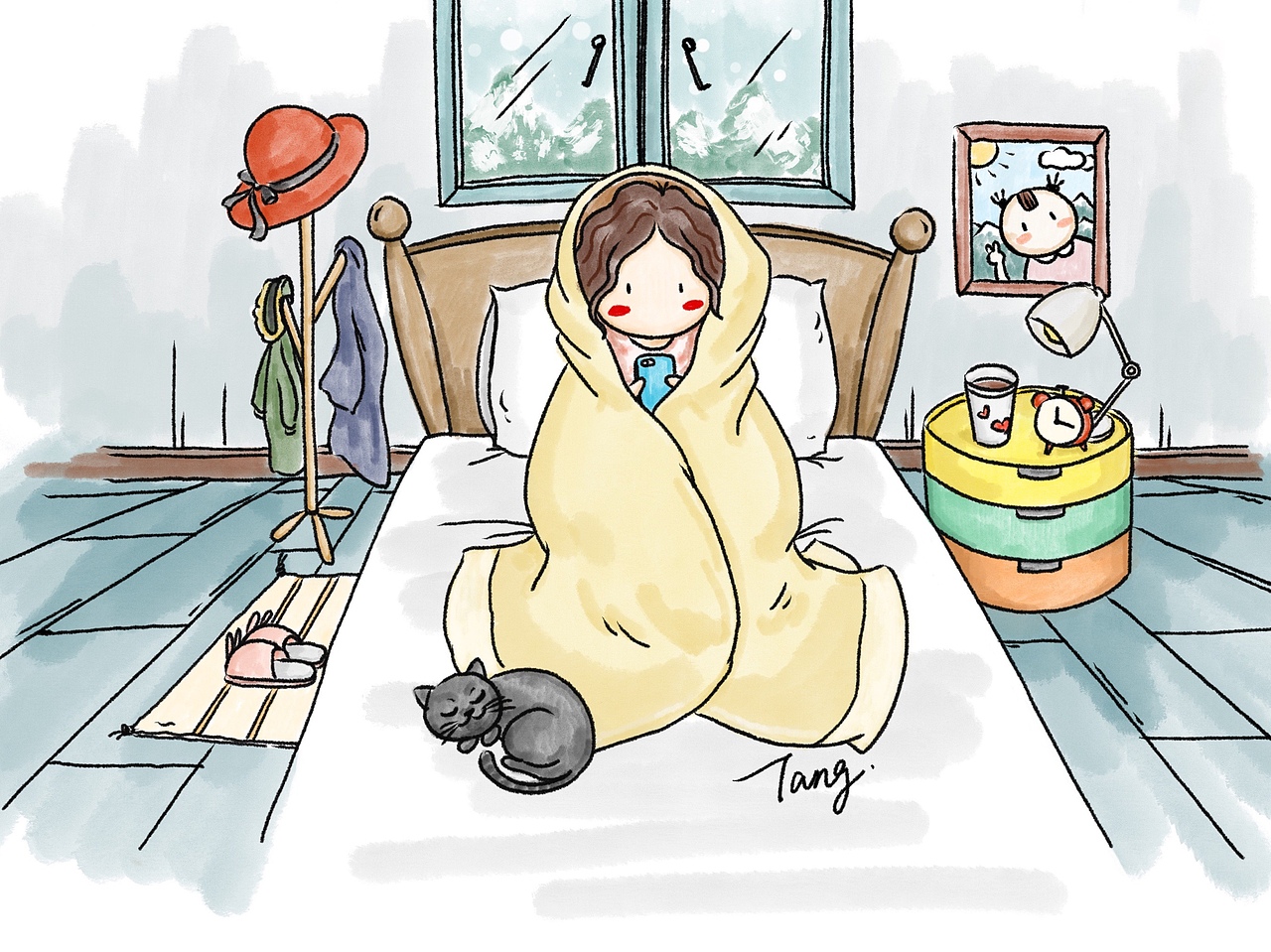 我想我们不能再见面了,因为实在太冷了|插画|绘本|努力活过第二集