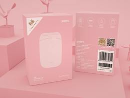 须眉迷你顺滑剃毛器包装设计