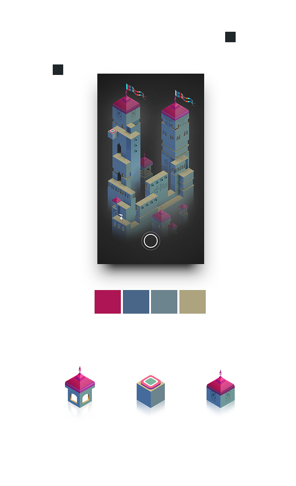 纪念碑谷MONUMENT VALLEY 界面临摹（图ZNDAxMTY5MzY=） - APP界面 - 站酷设计师Moondog原创素材 - 站酷ZCOOL