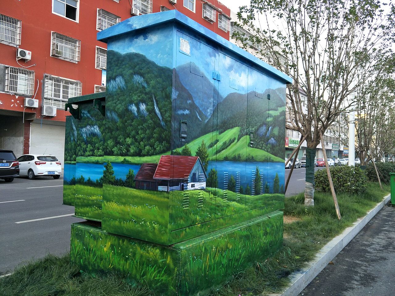 阜阳界首市——富强路变电箱彩绘（图ZMTM3NTU5OTUy） - 新锐潮流插画 - 站酷设计师波普文化传媒原创素材 - 站酷ZCOOL
