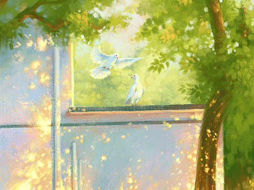 鴿倆好（個(gè)人主頁(yè)-ZNjM1MjQyMjQ=） - 藝術(shù)插畫 - 站酷設(shè)計(jì)師軟盈RRuanYing原創(chuàng)素材 - 站酷ZCOOL